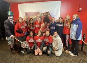 Jersey Blues cheerleaders help out at Haunted Theater